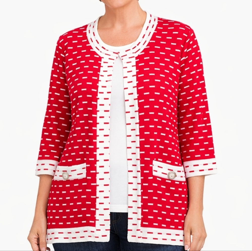 Misook Red Sweater Large